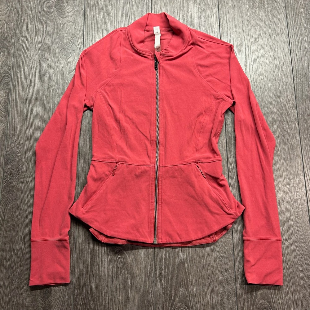 Lululemon Define Jacket Pink Red Full Zip Luon Yoga Workout Top Size 6